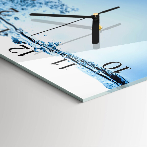 Wanduhr aus glas Wasser