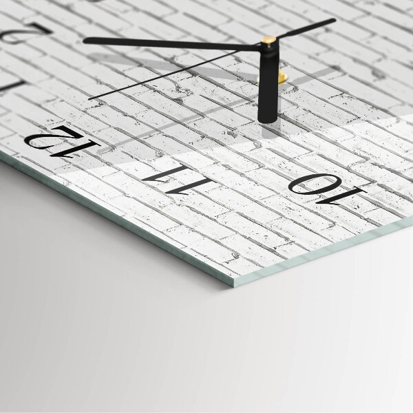Wanduhr aus glas Ziegelmauer