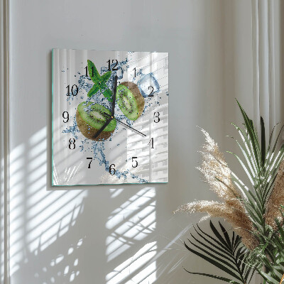 Wanduhr aus glas Ziegelmauer