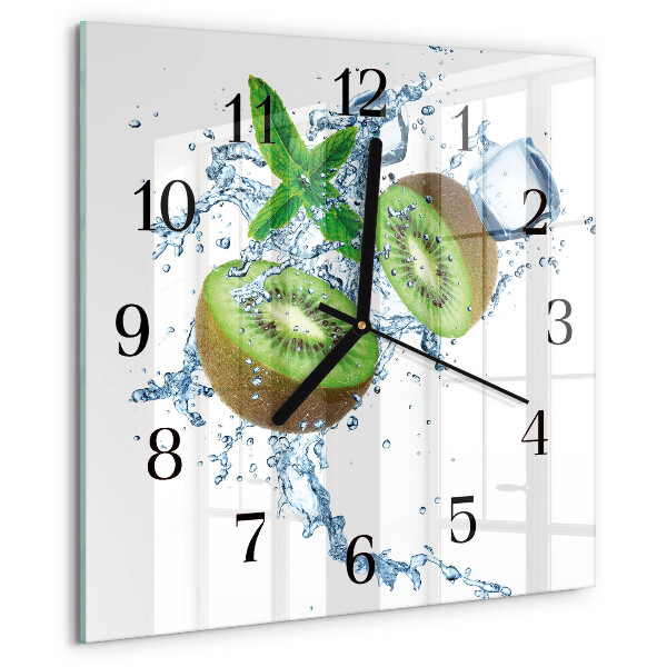 Wanduhr aus glas Kiwi