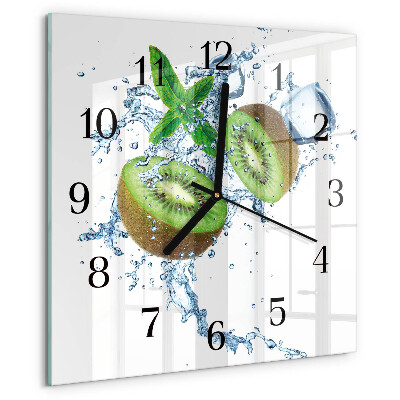 Wanduhr aus glas Kiwi