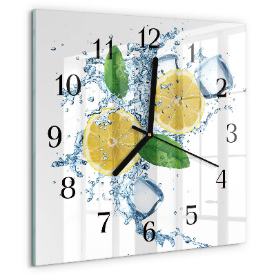 Wanduhr aus glas Zitronensäure