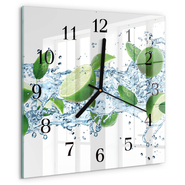 Wanduhr aus glas Limes
