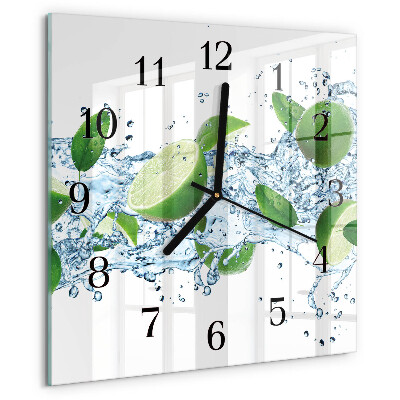 Wanduhr aus glas Limes