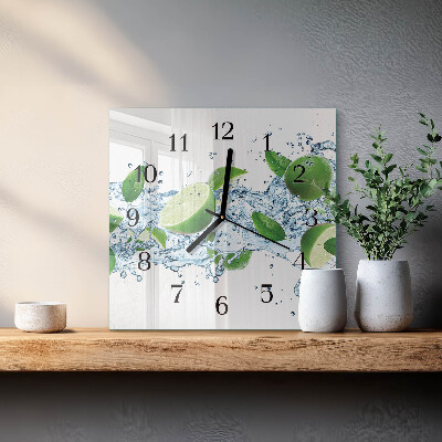 Wanduhr aus glas Limes