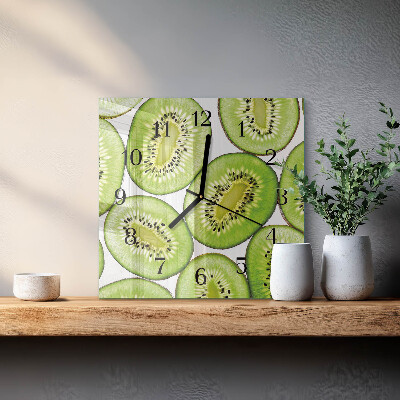 Wanduhr aus glas Kiwi