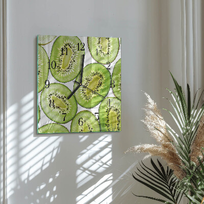 Wanduhr aus glas Kiwi