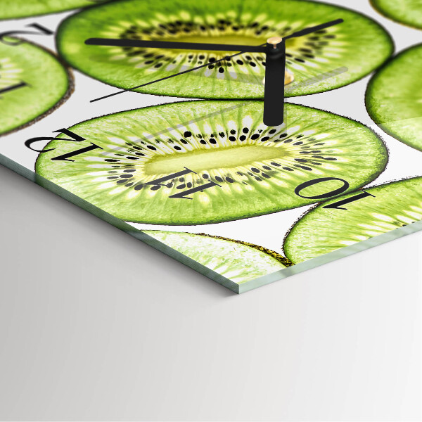 Wanduhr aus glas Kiwi