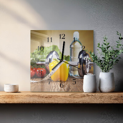 Wanduhr aus glas Pfeffer
