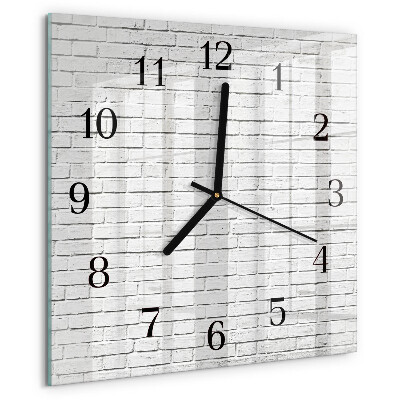 Wanduhr aus glas Ziegelmauer