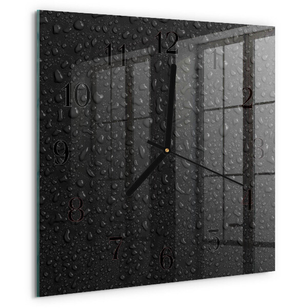 Wanduhr aus glas Wassertropfen