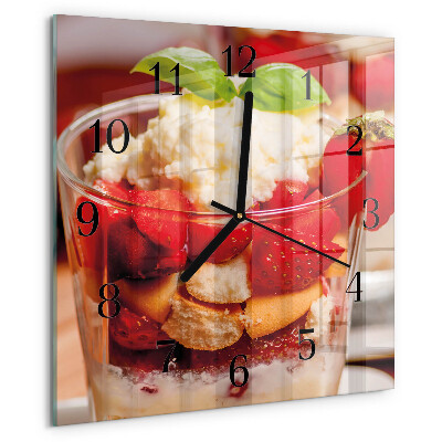 Wanduhr aus glas Obst