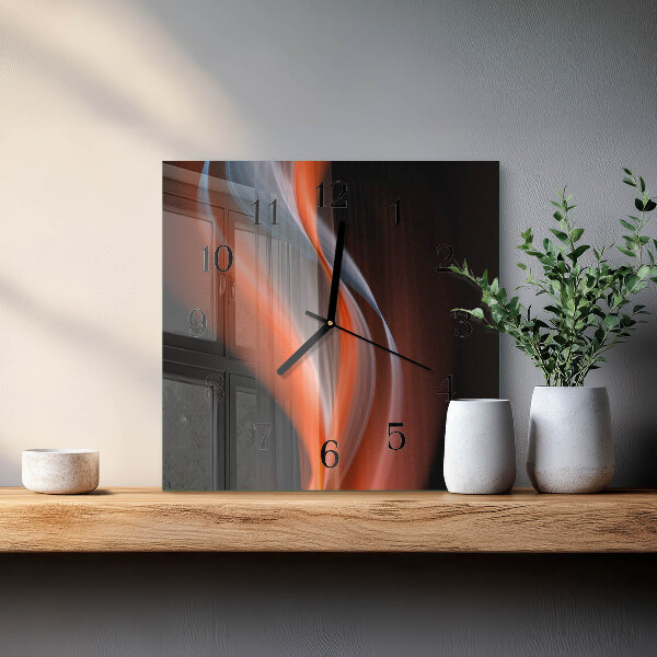 Wanduhr aus glas Lichtwellen