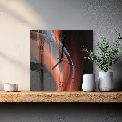 Wanduhr aus glas Lichtwellen
