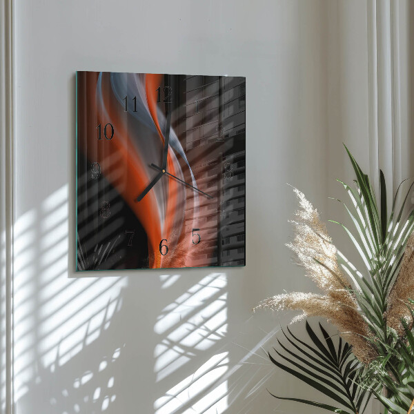 Wanduhr aus glas Lichtwellen