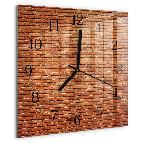 Wanduhr aus glas Ziegelsteine