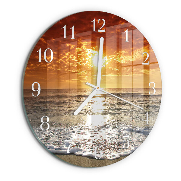 Glas wanduhr Strand Meer