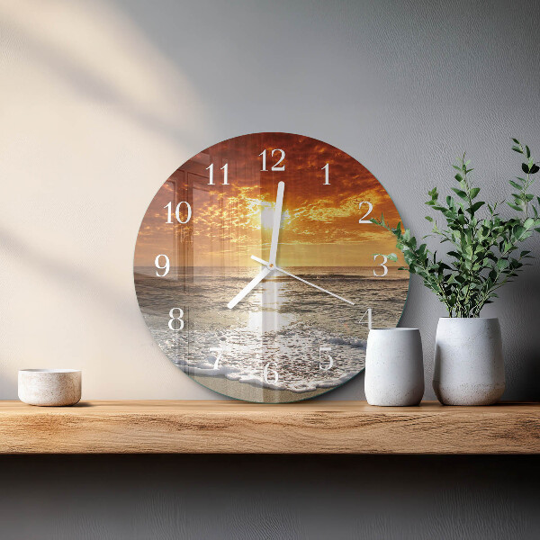 Glas wanduhr Strand Meer