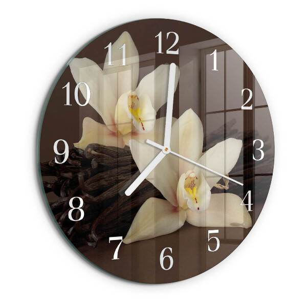 Glas wanduhr Vanille