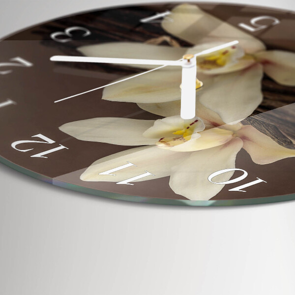 Glas wanduhr Vanille