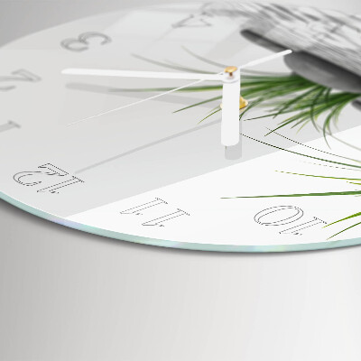 Glas wanduhr Steine