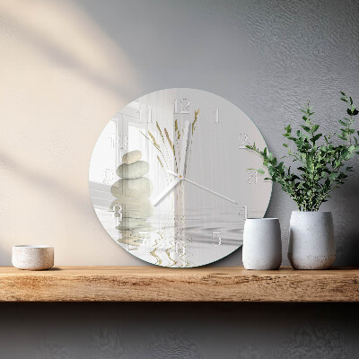Glas wanduhr Steine