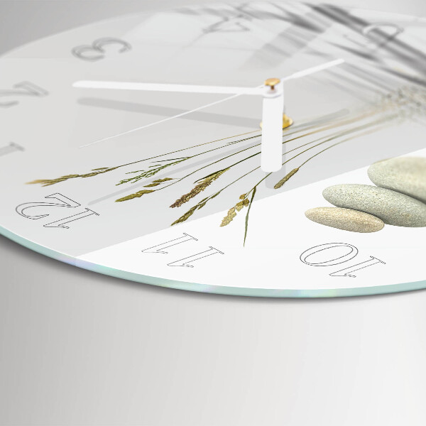Glas wanduhr Steine