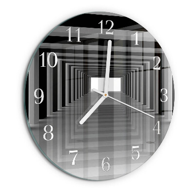 Glas wanduhr 3D-Tunnel