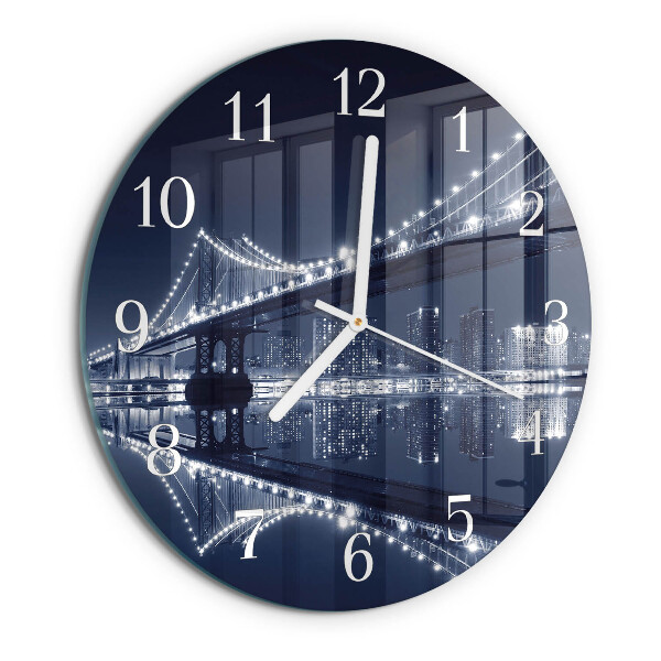 Glas wanduhr Brücke
