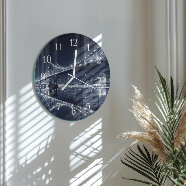 Glas wanduhr Brücke