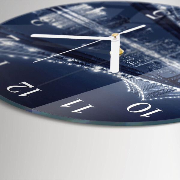 Glas wanduhr Brücke