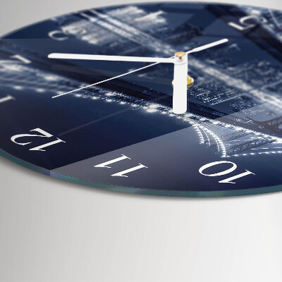 Glas wanduhr Brücke