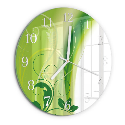 Glas wanduhr Blumenmuster