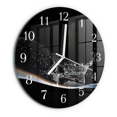 Glas wanduhr Wasser