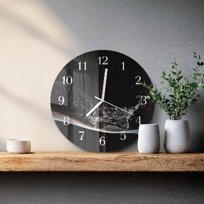 Glas wanduhr Wasser
