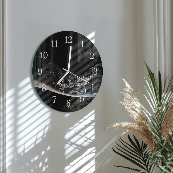 Glas wanduhr Wasser