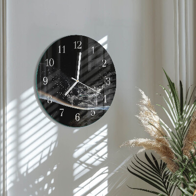 Glas wanduhr Wasser
