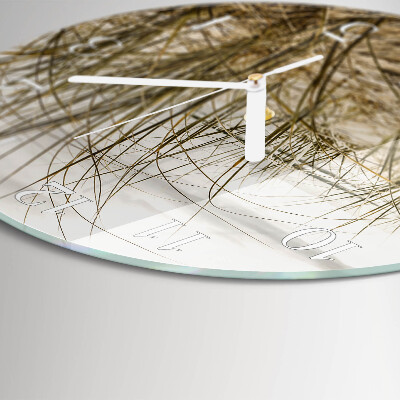 Glas wanduhr Strandgras