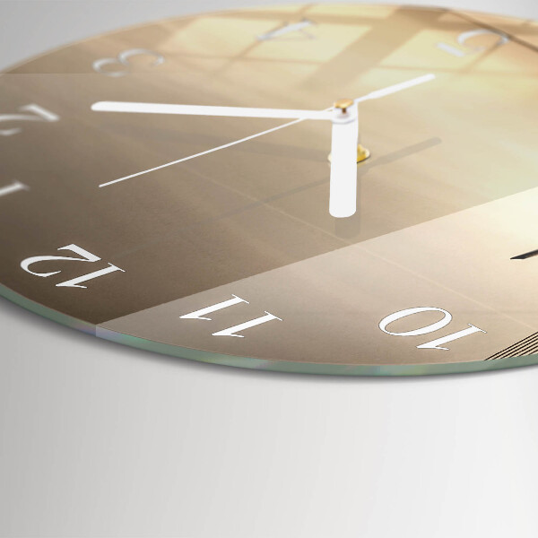 Glas wanduhr Sepia-Brücke