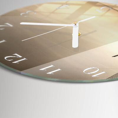 Glas wanduhr Sepia-Brücke