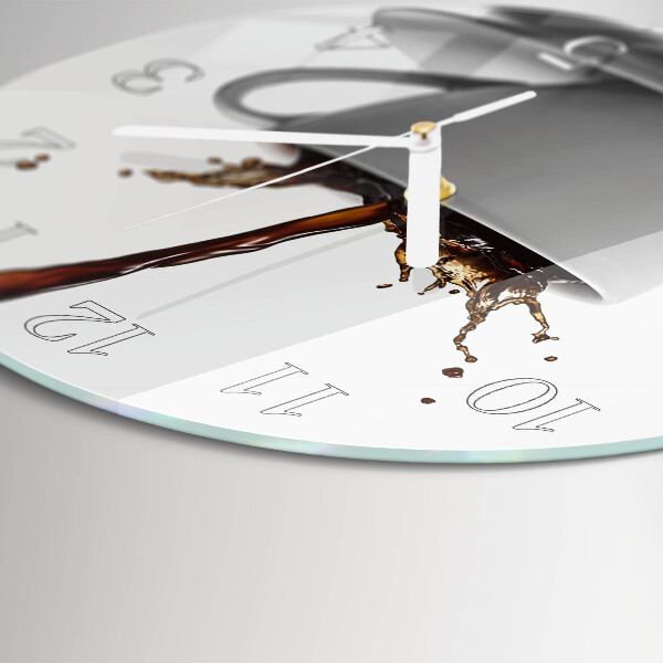Glas wanduhr Tasse Kaffee