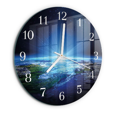Glas wanduhr Das Universum der Erde