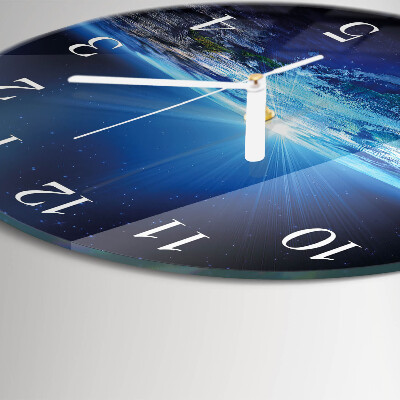 Glas wanduhr Das Universum der Erde