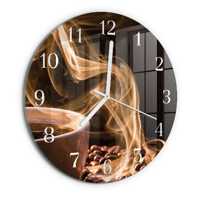 Glas wanduhr Tasse Kaffee