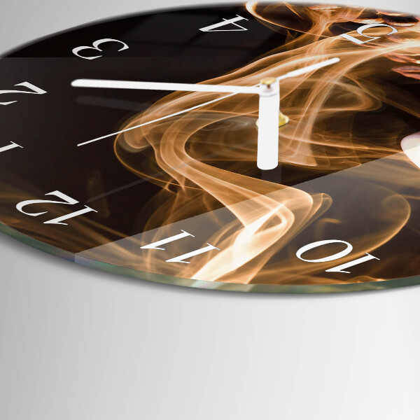 Glas wanduhr Tasse Kaffee