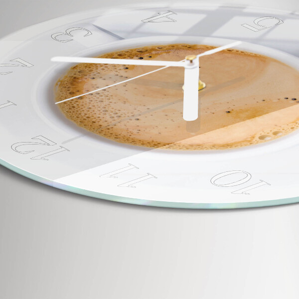 Glas wanduhr Tasse Kaffee
