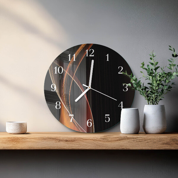 Glas wanduhr Abstrakte Linien
