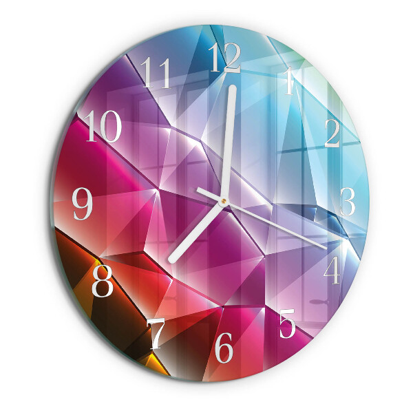 Glas wanduhr 3D-Muster