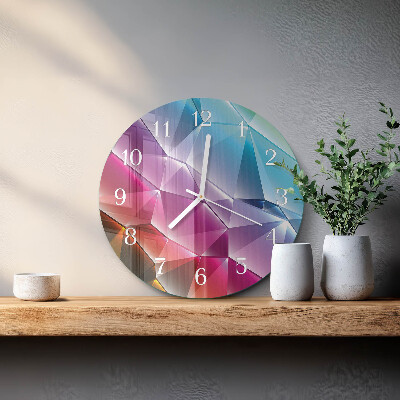 Glas wanduhr 3D-Muster