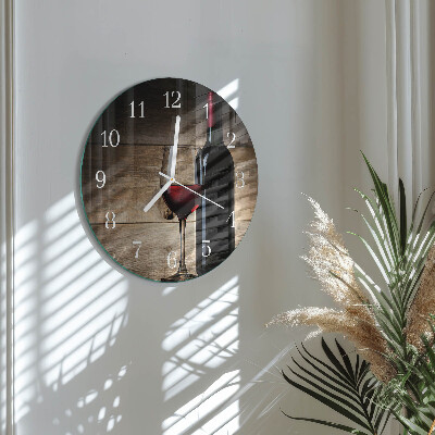 Glas wanduhr Wein